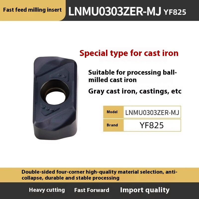 1113-EXN03R fast feed milling cutter disk Toshiba double-sided open roughness internal coolant water discharge milling cutter disk LNMU0303 milling cutter blade Shandong Denso Pricision Tools Co.,Ltd.